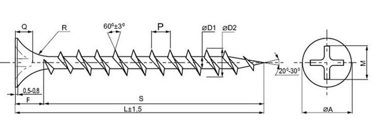 Drywall Screws, Coarse Thread CE