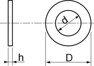 Washer DIN 125A (DIN-EN-ISO 7089)