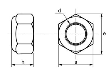 Veržlės DIN 985 (DIN-EN-ISO 105110)